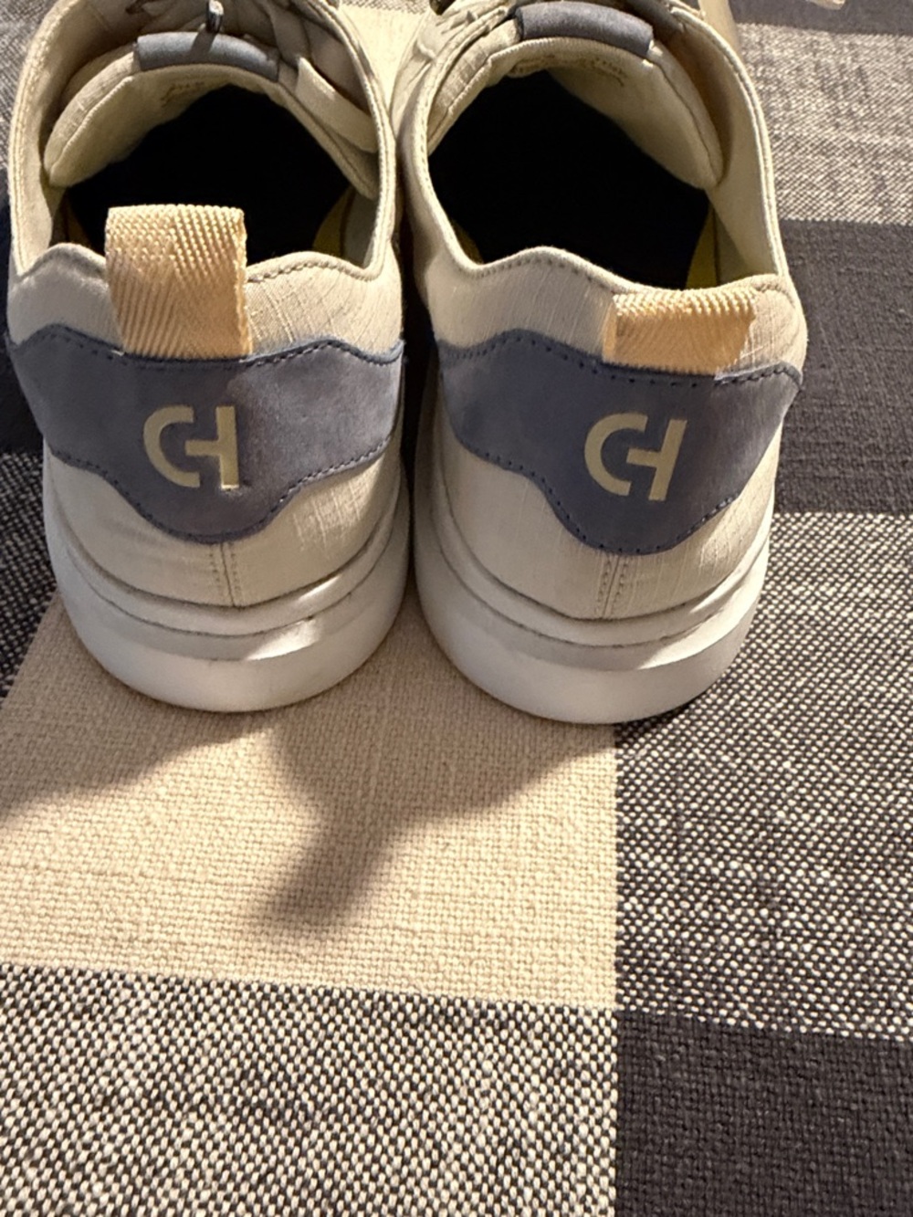 Cole Haan Men’s Off-White Canvas Lace-Up Sneakers - Picture 7 of 7